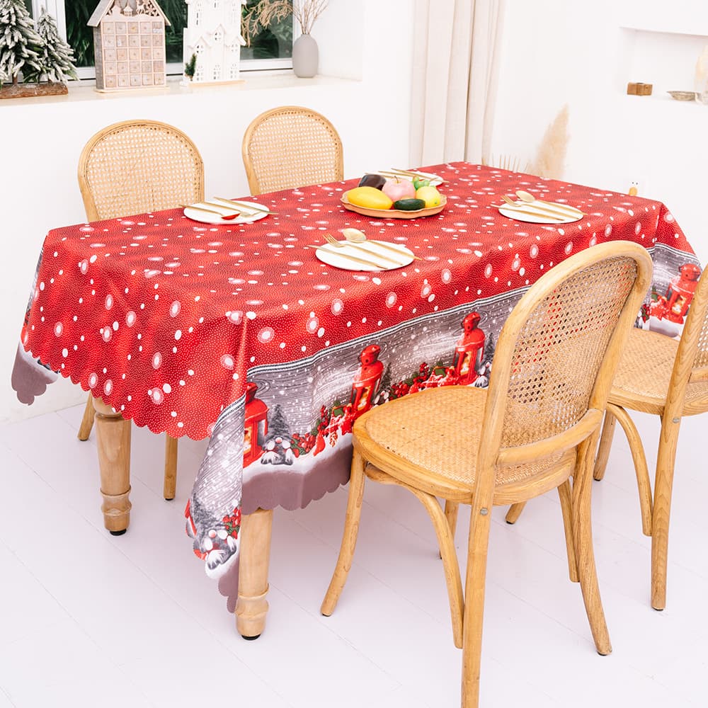 Christmas Decoration Creative Christmas Printing Tablecloth Tablecloth Table Runner Christmas Desktop Decoration Supplies