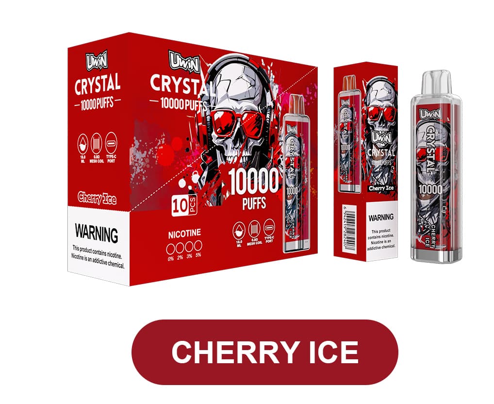Kit de démarrage de cigarettes électroniques jetables Uwin Crystal, 10 000 bouffées, 15 saveurs, 2, 5 ou 10 pièces