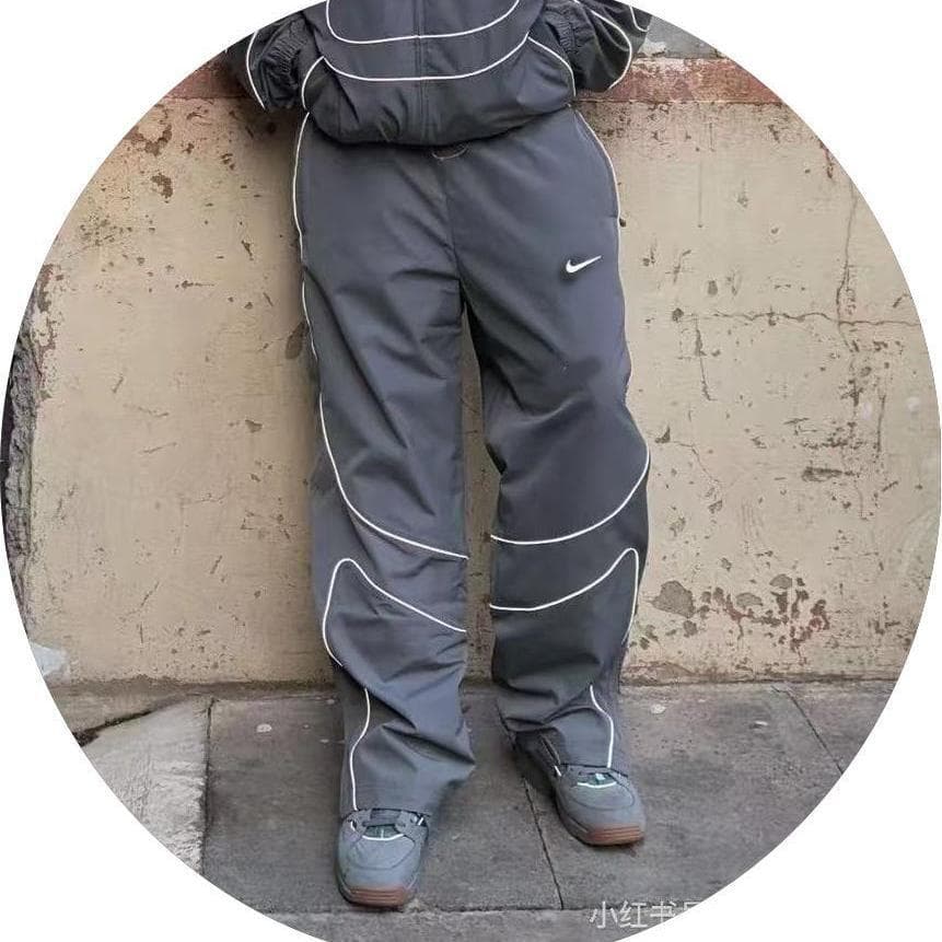 Veste à capuche, tenue tendance printemps-automne, ensemble unisexe imperméable à rayures réfléchissantes