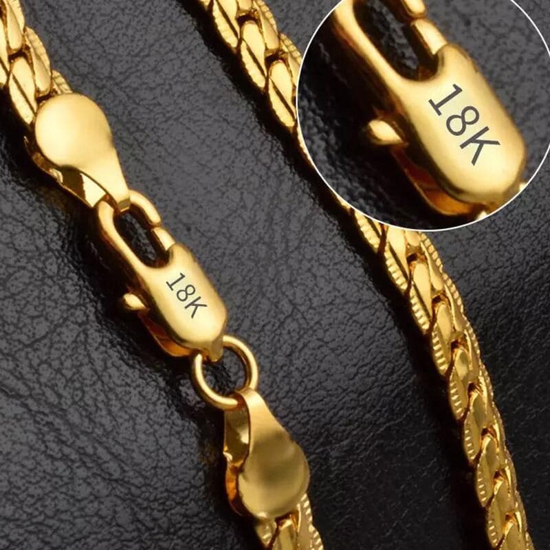 Men's Stainless Diy Titanium Steel Personality Street Punk Hip Hop S Sterling Sier Gold/Sier Full Sideways Chain