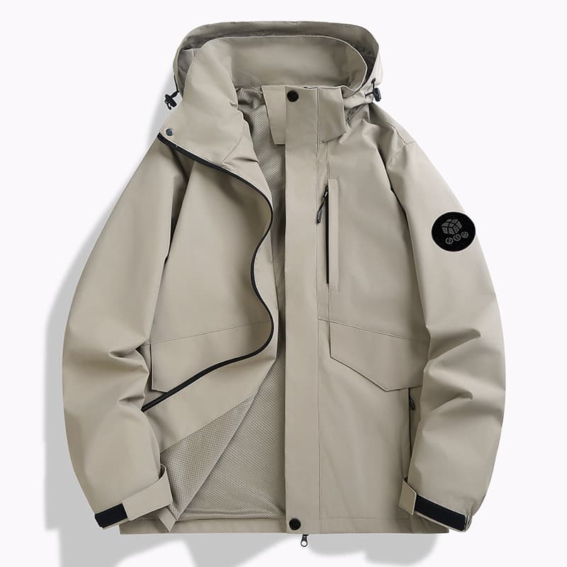 Men's Clothing Spring and Autumn single layer thin jacket for men and women, work jacket, windproof and dirt resistant coat with hood