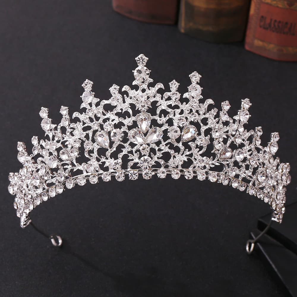 Bridal Hair Accessory WeddingBridal Tiara Rhinestone Crown Wedding Dress Wedding Wedding Adult Birthday Princess Crown