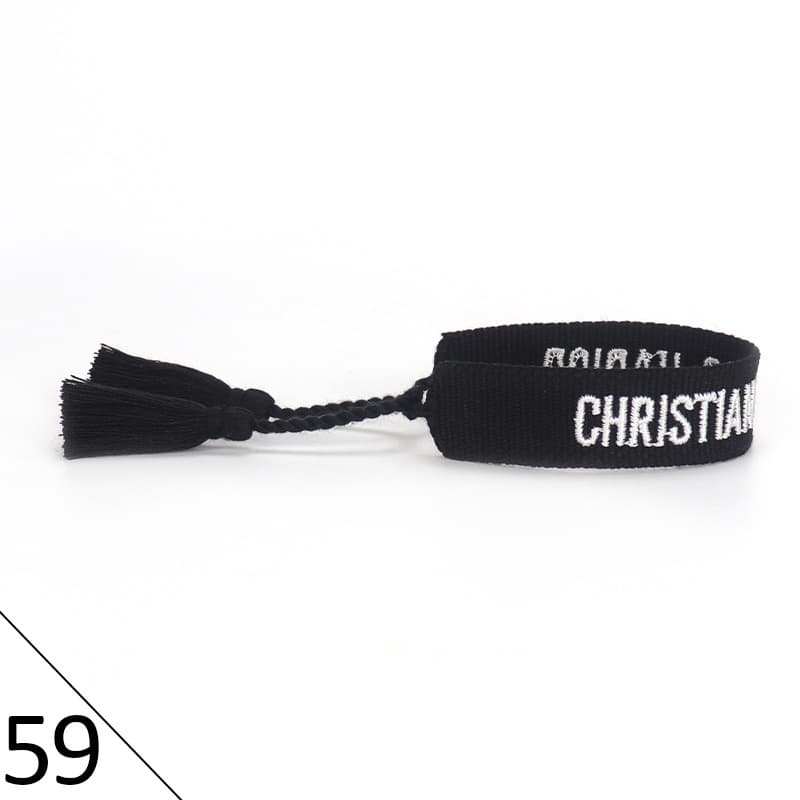 Bracelet unisexe tendance avec lettres tressées