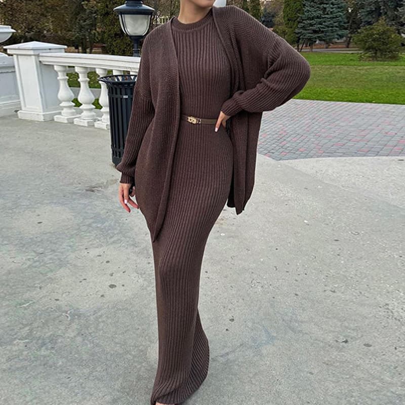 Women's Clothing Autumn New Fashion Hot Style Lazy Style Sweater Long Skirt Suit For Women