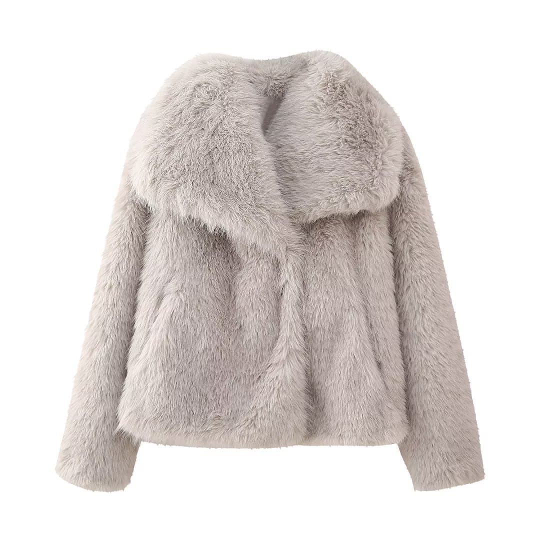 Women's Fashionable And Versatile Faux Fur Collar Jacket (Instagram Style)