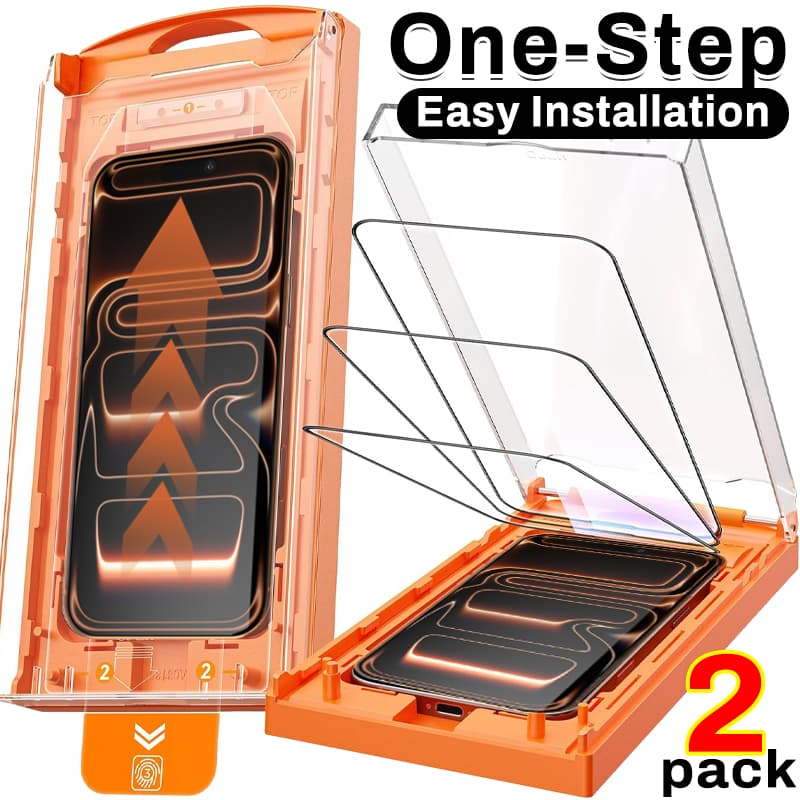 For Pro Max/17 Pro/17 Air Easy To Install Tempered Glass Screen Protectors HD Clear Films For Iphone 17 17Pro 17Air