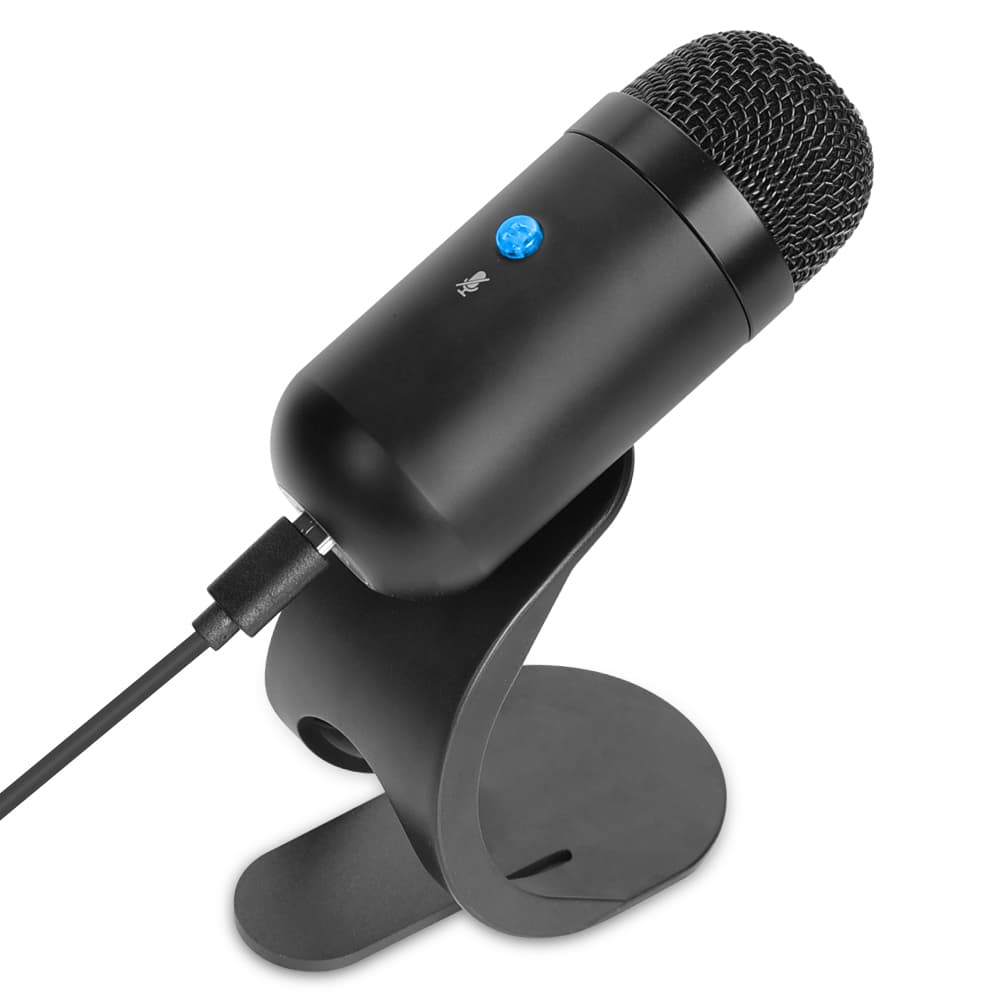 Metal Condenser USB Microphone Gaming Quick Mute Button PC Mic Kit for Desktop Laptop Studio YouTube Recording Vocals
