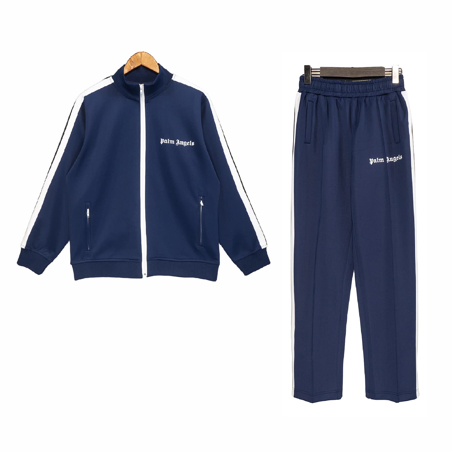 Ensemble de 2 pièces pour homme, survêtement de sport à rayures latérales, pull, manteau, pantalon décontracté