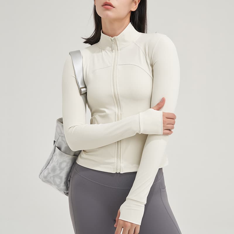 Women's sports fitness clothes fashionable long-sleeved quick-drying slim sports tops
