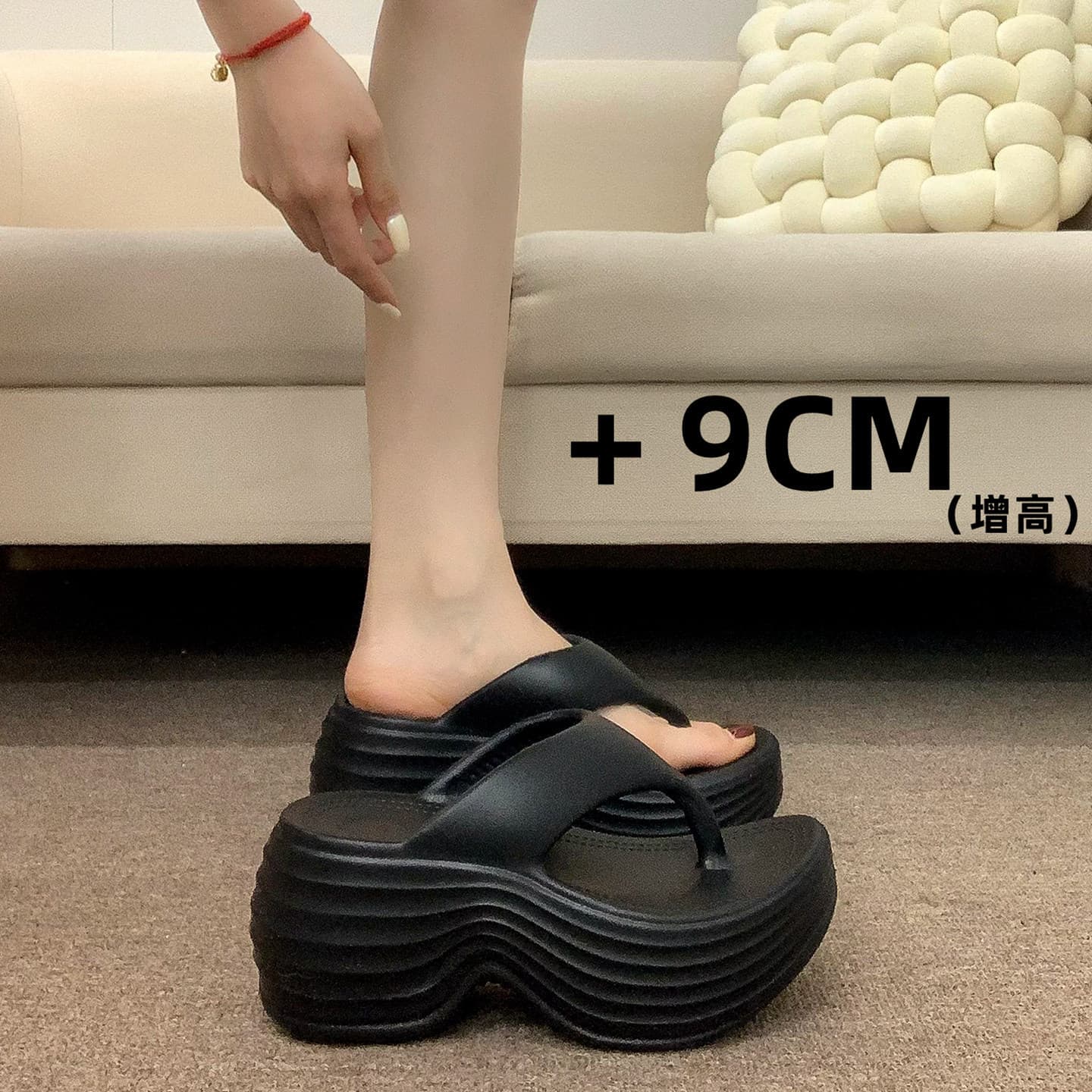 Women's Height-Increasing Thick-Soled Flip-Flops Outdoor Wear, 2026 New Spring Casual Beach Sandals For Vacation