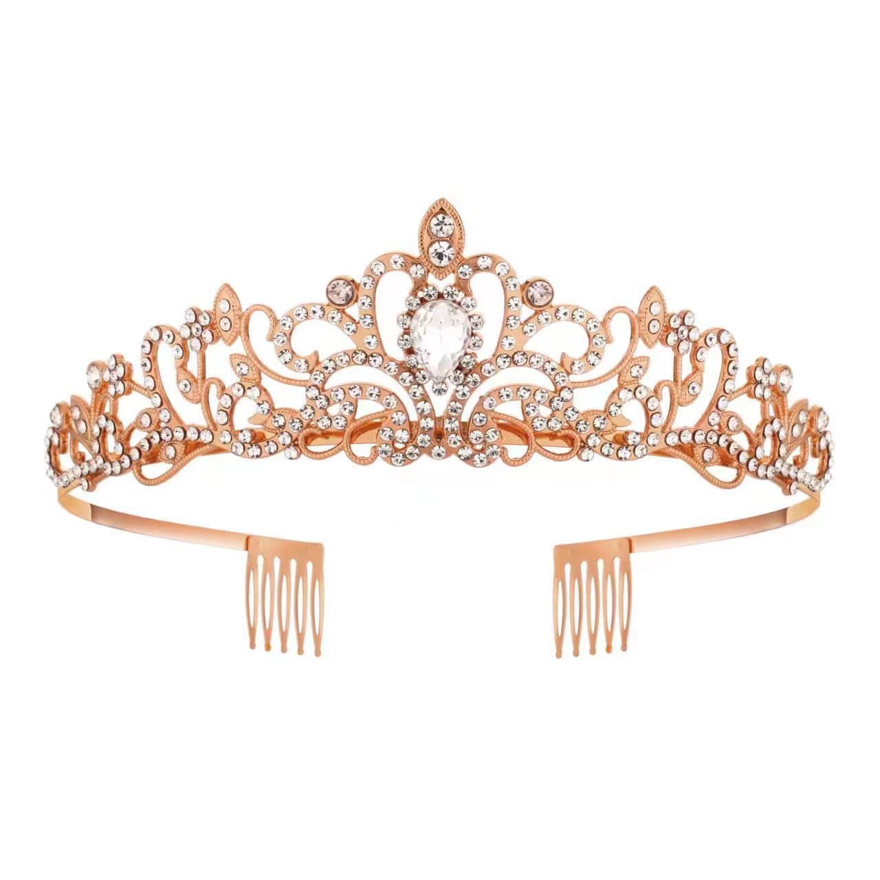 popular bridal crown hair accessories wedding crown headdress fairy princess hair crown fashion simple rhinestone headband
