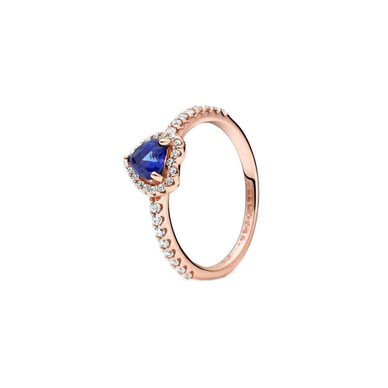 Bague Panjia Duola en cuivre plaqué argent, série Noble, cœur rouge, rose et blanc