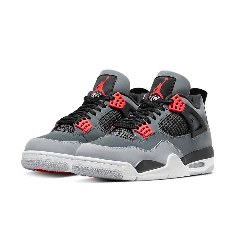 Chaussures de basketball montantes Jumpman Airs4 et Jordans4 4s pour hommes, coloris Sail Bred Kaws Fire Red Thunder Taupe Haze University Blue, plat