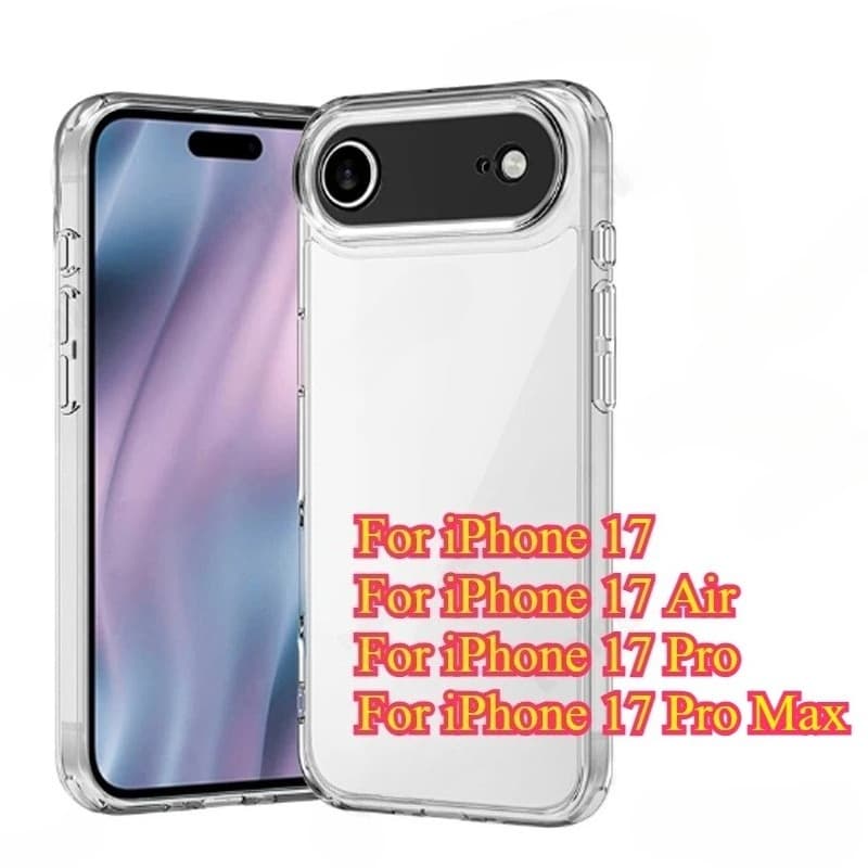 Ultra Thin Clear TPU Cases For Iphone Air 17 16 E 15 14 Pro Max Plus Transparent Soft Silicone Phone Cover