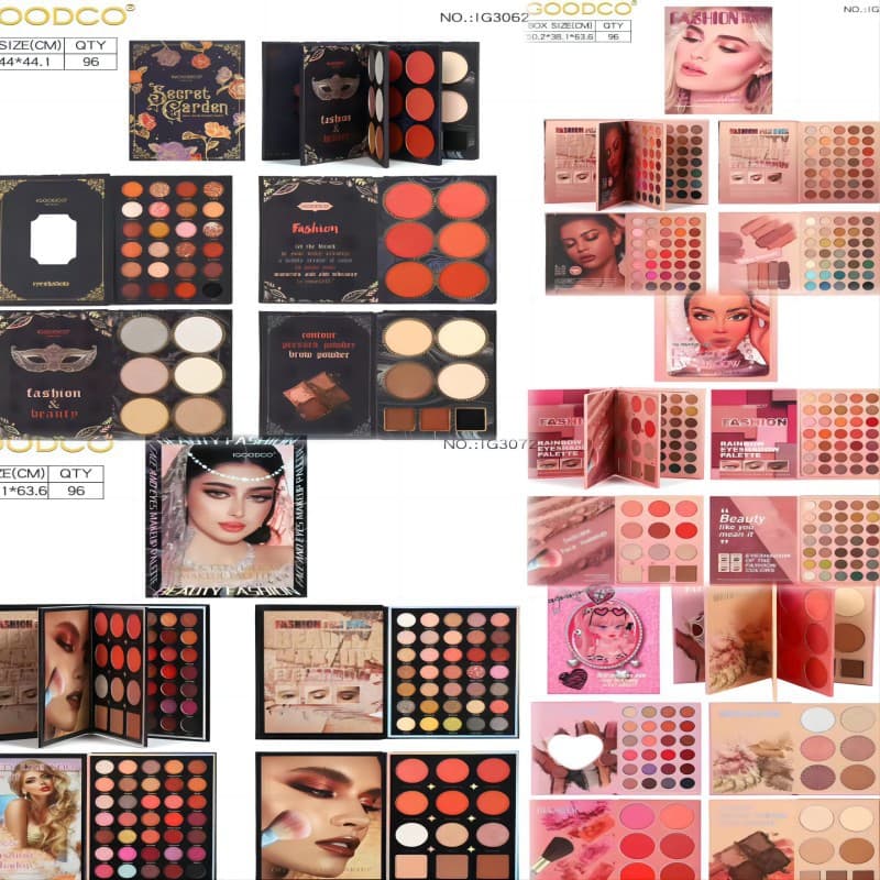 Eye Shadow Book Style Eyeshadow Palette Collection Matte Pearlescent Blush All In One Multi Color Makeup Palette
