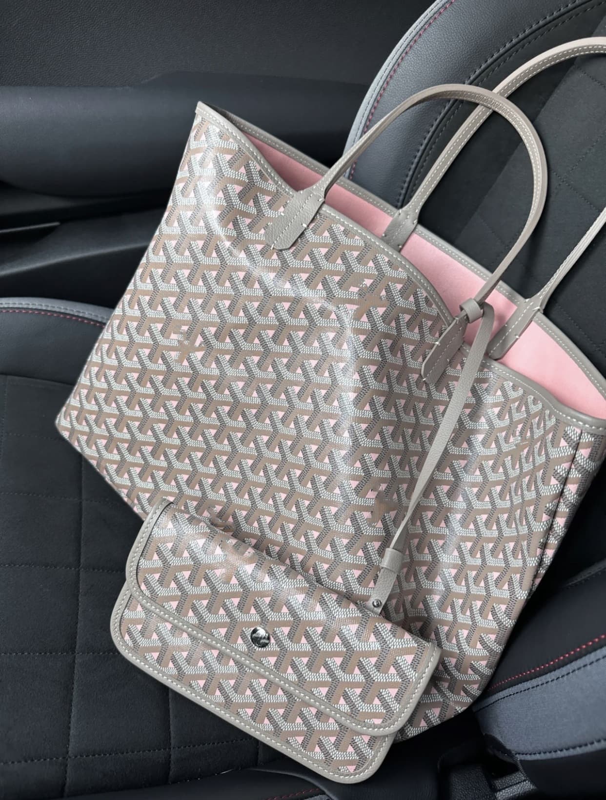 Sac cabas New Dog Tooth édition limitée 170e anniversaire, gris et rose, pour maman