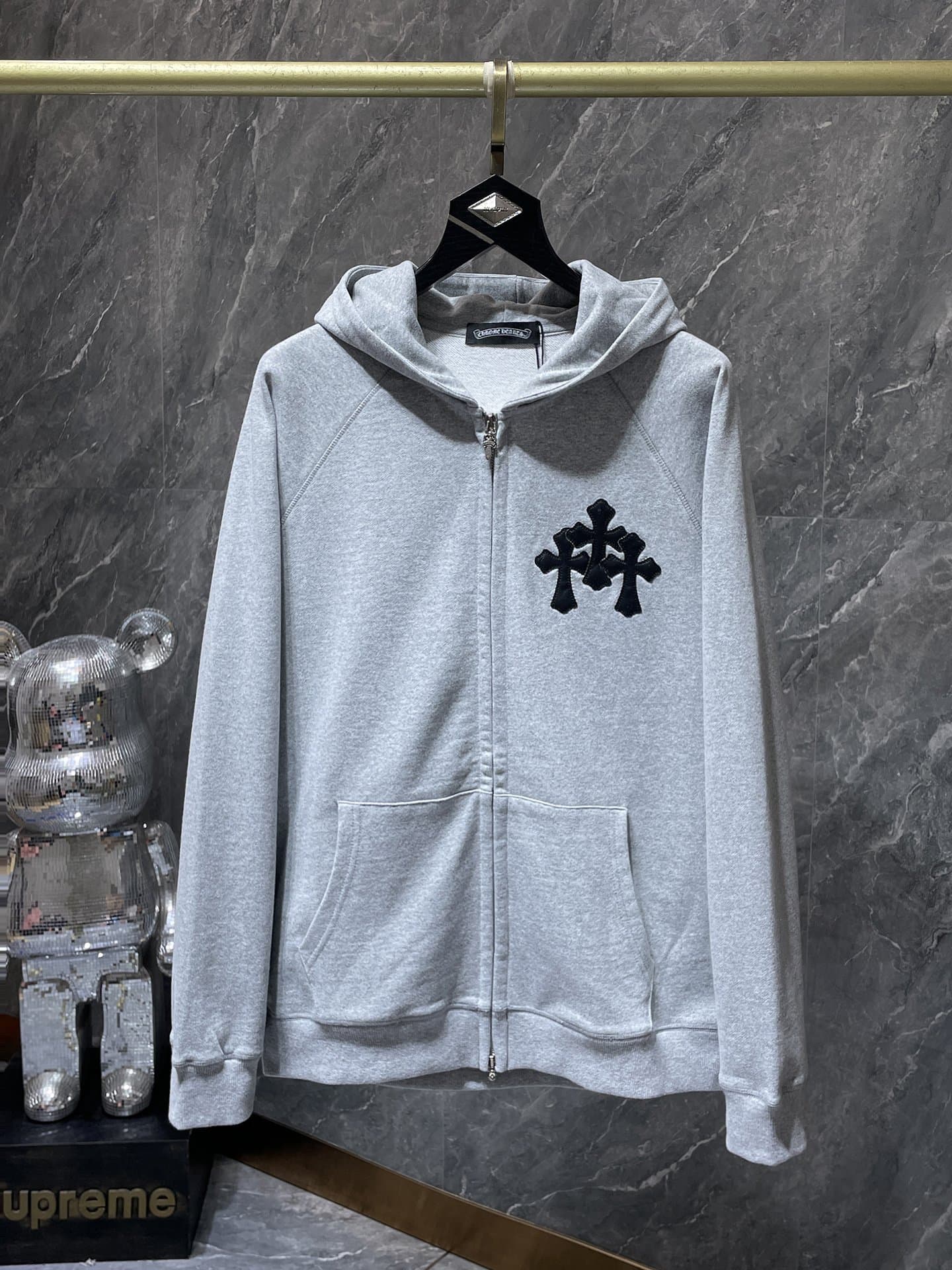 Sweat à capuche Chrome Hearts Cross, version correcte 25ss, polyvalent et tendance, vente en gros