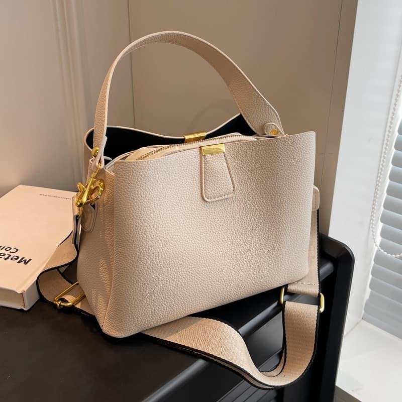 Women's new trendy fashion handbag simple texture foreign style versatile shoulder crossbody bag