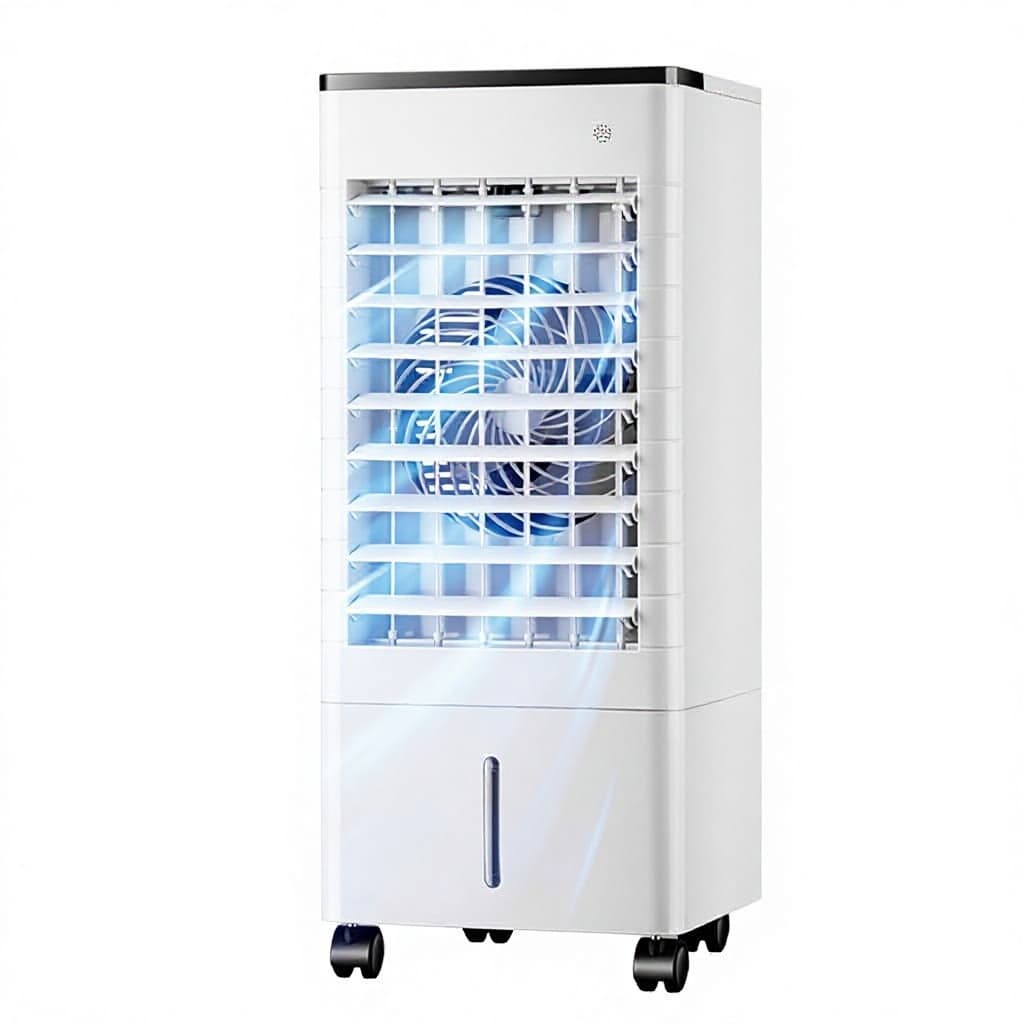 Cross-Border Air Cooler Household High-End Cooling Mini Air Conditioner Vertical Circulation Voice-Controlled Remote Control AC