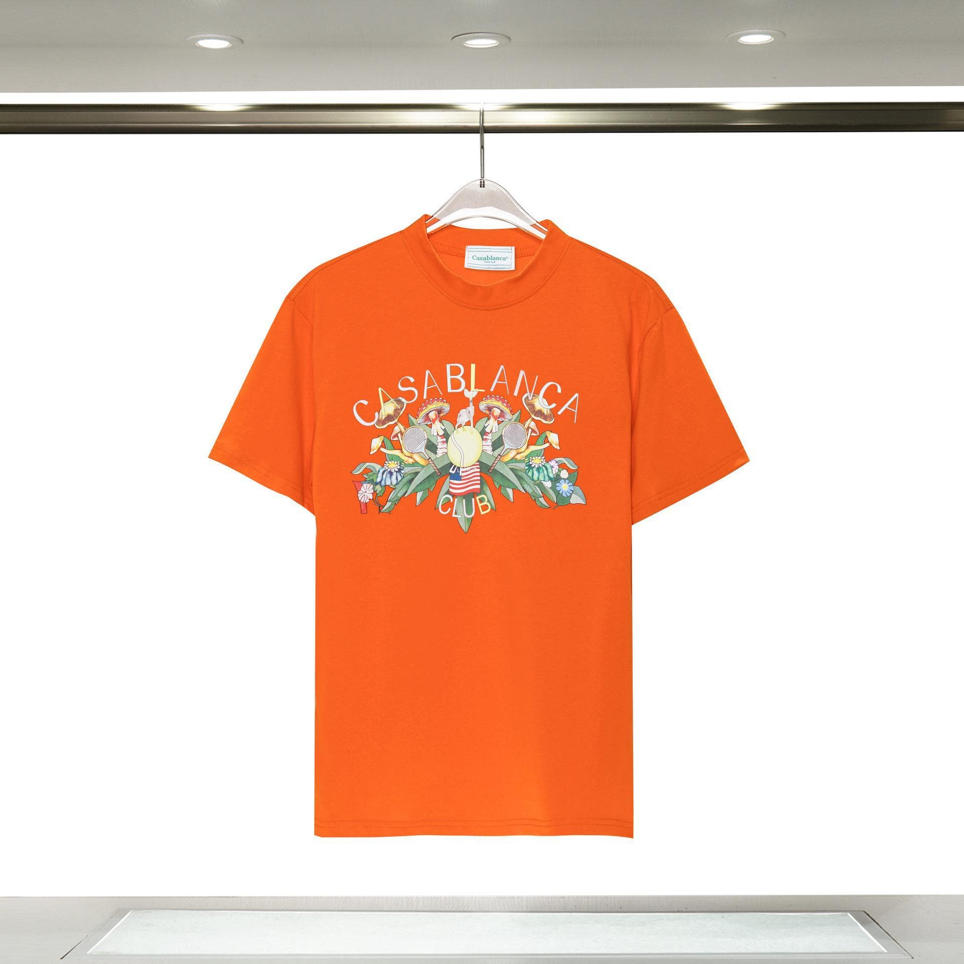 Vêtements pour hommes 24 nouveaux styles Illusion Gate Letter Printing T-shirt à manches courtes à col rond personnalisé