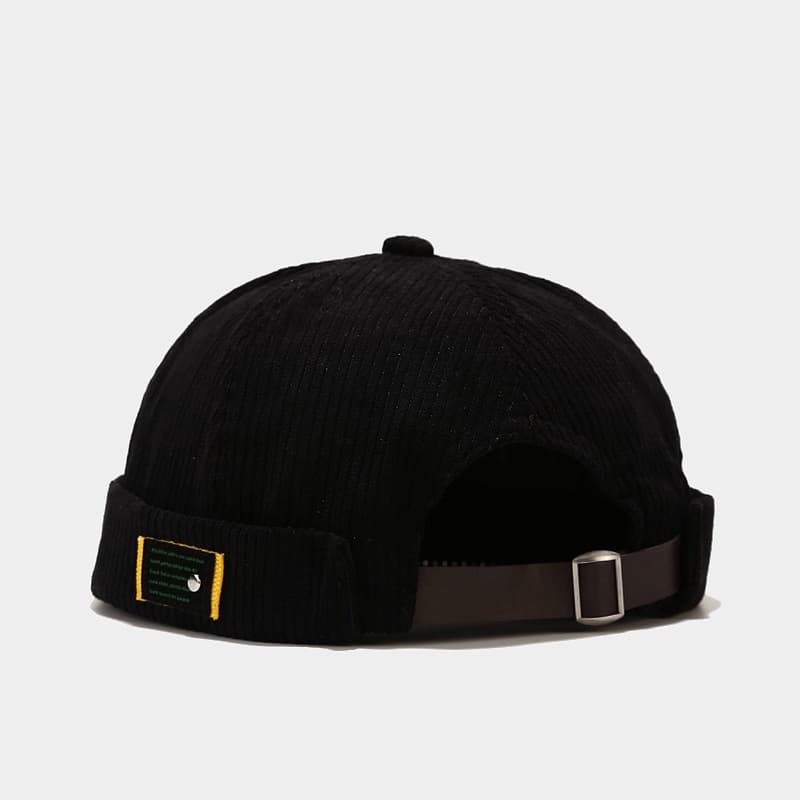 Landlord hat version of the new personality label corduroy yuppie hat men's trendy Harajuku retro melon skin hat women