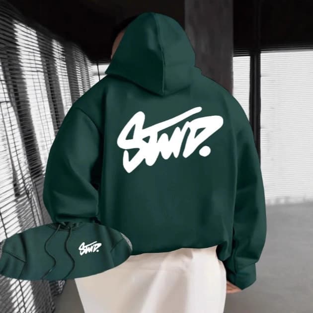 Sweat-shirt à capuche à manches courtes pour homme, style américain, coupe ample, de marque tendance, idéal pour le printemps et l'automne. Meill