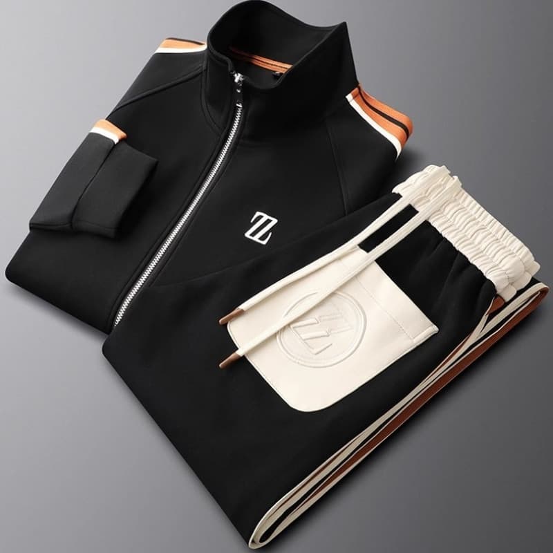 Men's Clothing Men's Sets Trendy And Fashionable Sportswear Long Sleeved Straight Leg Pants Two-piece