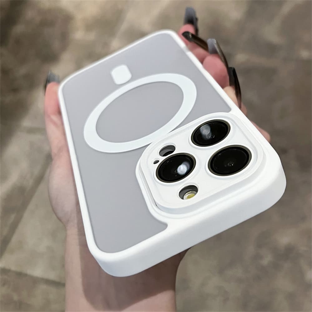Matte For Magnetic Phone Case For IPhone 16 13 15 11 Pro Max 12 14 Plus Wireless Charge Camera Protector Bumper Cover