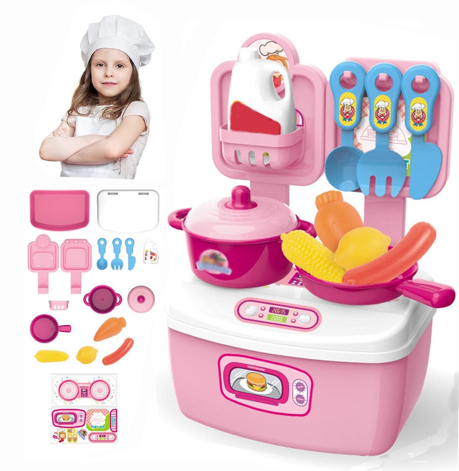 Childrens DIY Toy Set Children's Tool Sets DIY Toy Kitchen Tools Pretend Game Tools Birthday Gifts For Boys And Girls Aged 3 4 5 6 7 8 FLYE242698