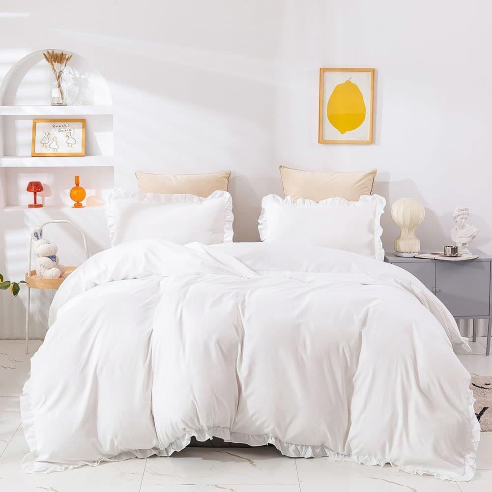 Home Textile Three Piece Set Duvet Cover Bedding Solid Color Quilt Set