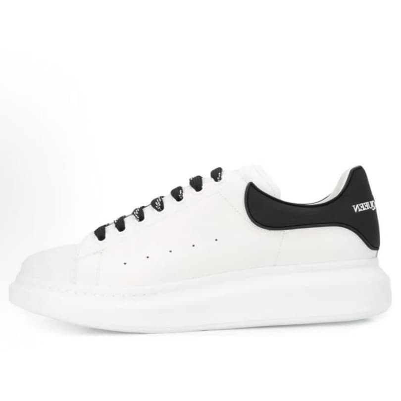 Baskets décontractées à semelle épaisse en cuir de vachette pleine fleur, chaussures à plateforme style McQueen, rehaussantes, tendance original