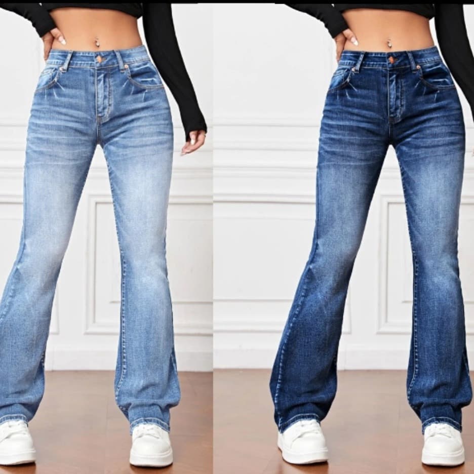 Women's fashion casual retro jeans