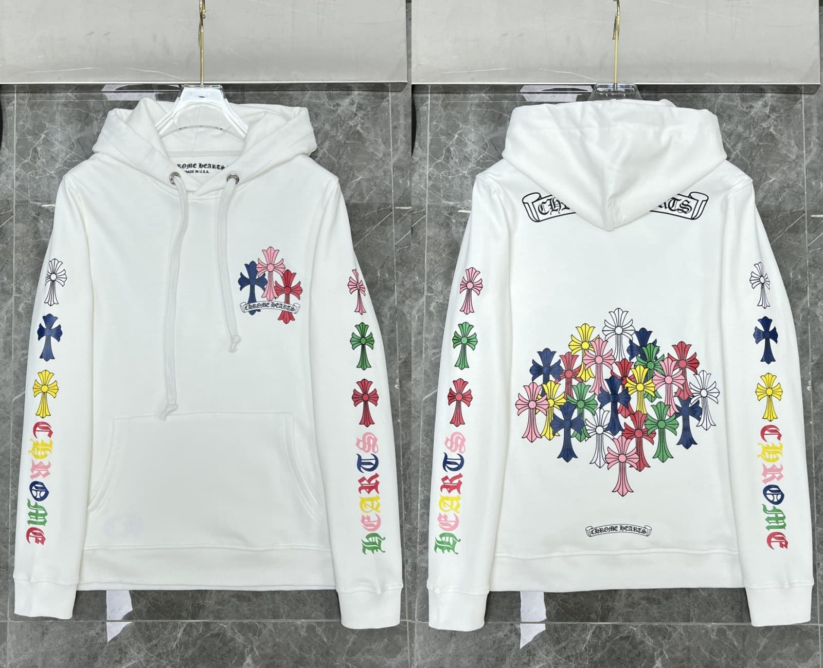 Sweat à capuche Chrome Hearts Cross, version correcte 25ss, polyvalent et tendance, vente en gros