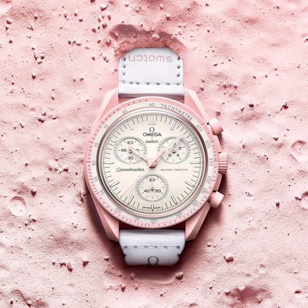 Montre de mode pour hommes Moonwatch Swatch Sport tendance chronographe à quartz bracelet en nylon