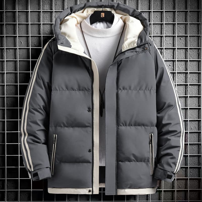 Men’s Winter Puffer Jacket – Water-Resistant Hooded Coat With 450g Polyester Fill (7 Sizes, 5 Colors) | Unisex Streetwear & Casual Style​
