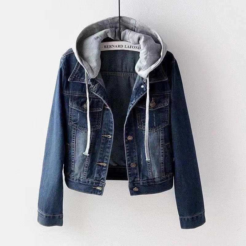 Women's Clothing Short Spring And Autumn New Long Sleeve Slim Hooded Jacket Versatile Student Tops