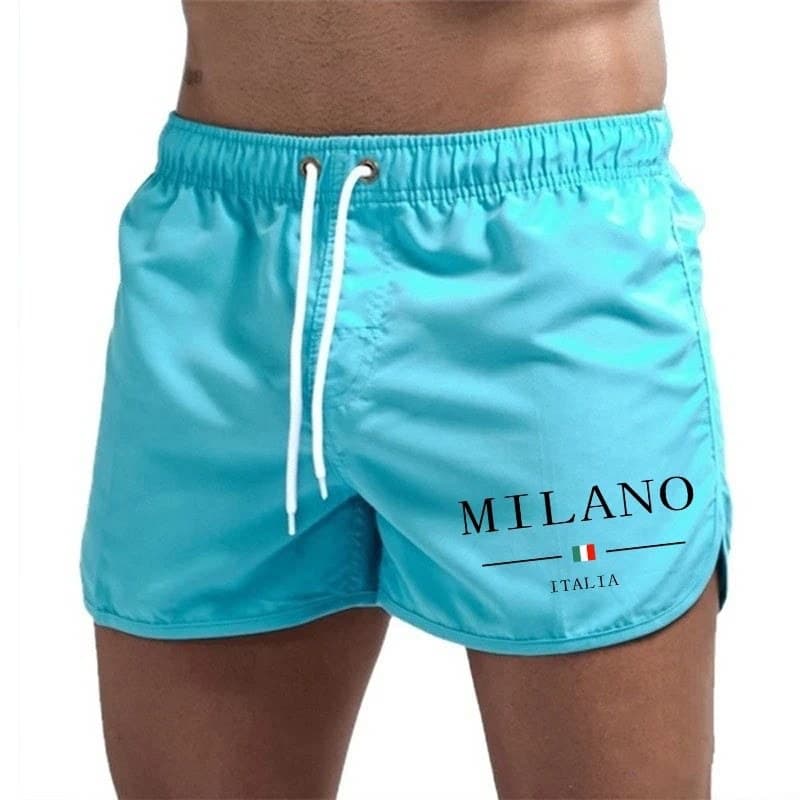 Men's Quick Drying Beach Sports Shorts Fashionable Printed Travel Running Essential Swimwear
