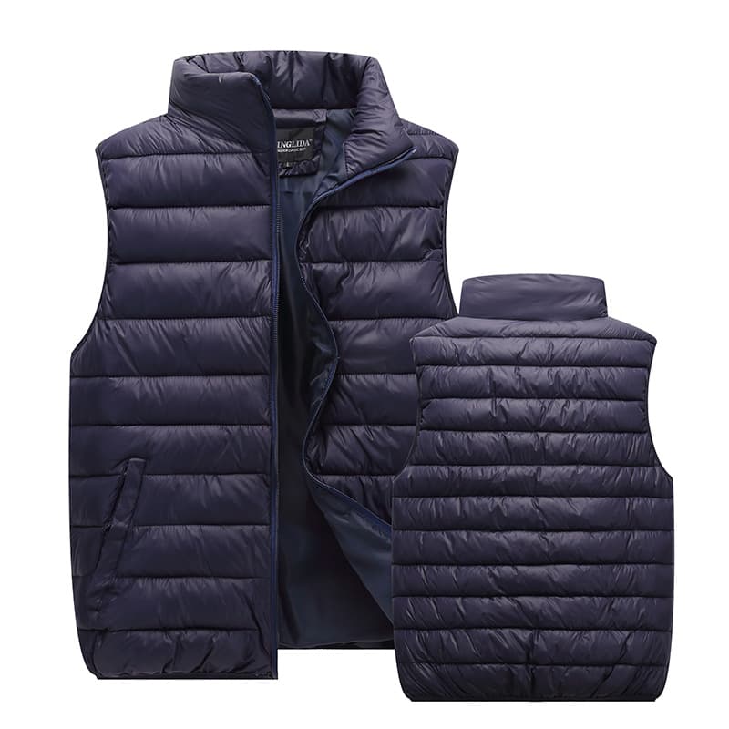 Men's Clothing Couple Cotton Vest Autumn And Winter Style Slim Hooded Large Size Down Cotton Vest For Men And Women Down Cotton Shoulder Jacket
