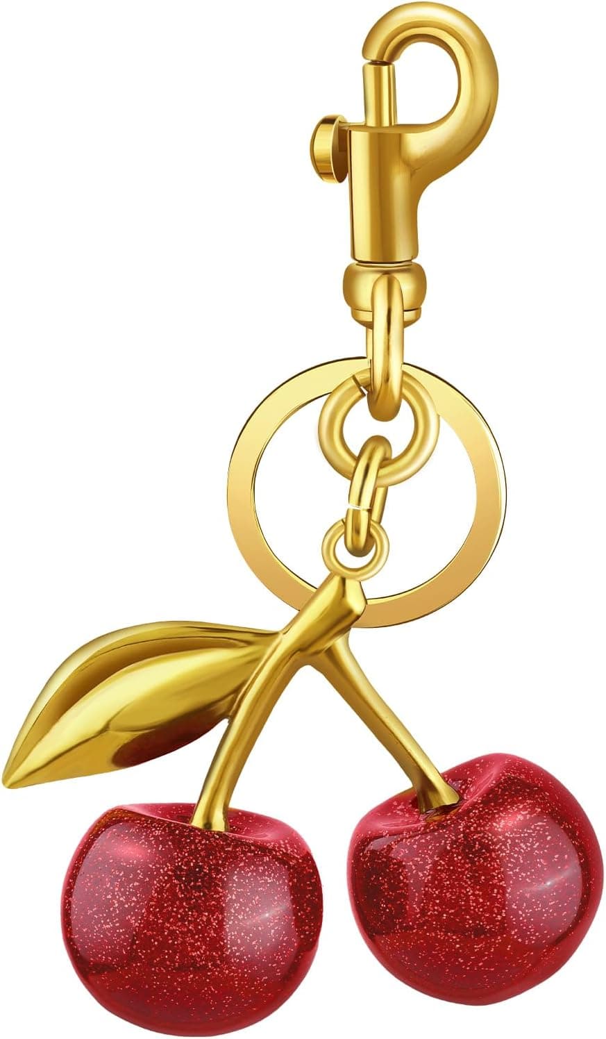 Cute Cherry & Strawberry Bag Charm Keychain For Handbags, Purse Accessory, Kawaii Gift For Women, Girls, Mother’s Day Present
