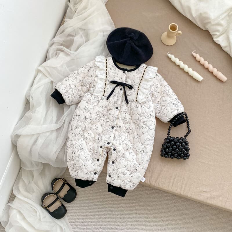 Combinaison bébé matelassée chaude et épaisse en coton avec nœud papillon, nouveauté hivernale tendance ALYCExiyuebaobao INS