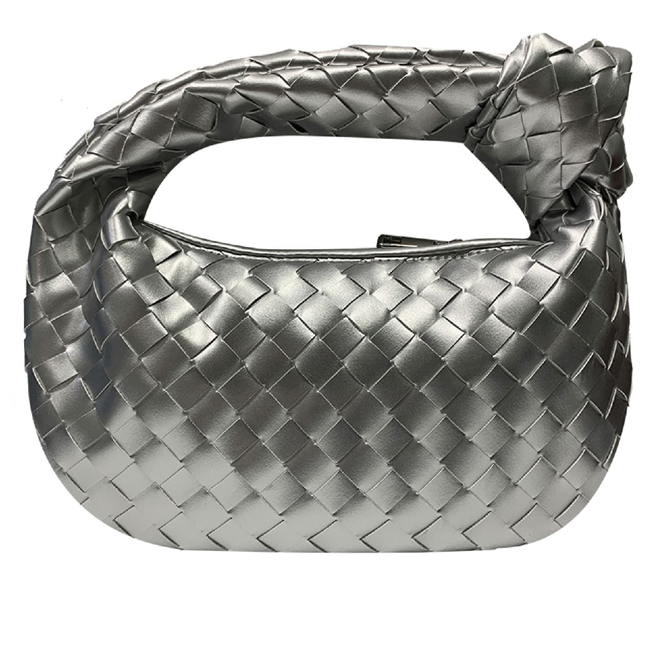 Sac à main tissé, petit pain rond en forme de nuage