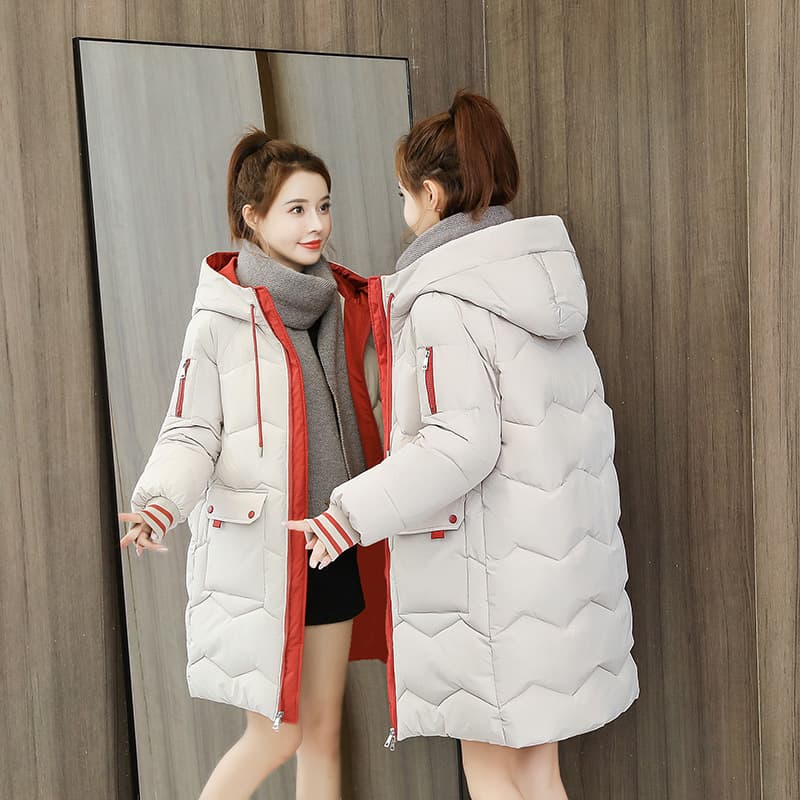 Women's Clothing Long Puffer Coat – Oversized Winter Jacket With Hood, Warm & Stylish​​