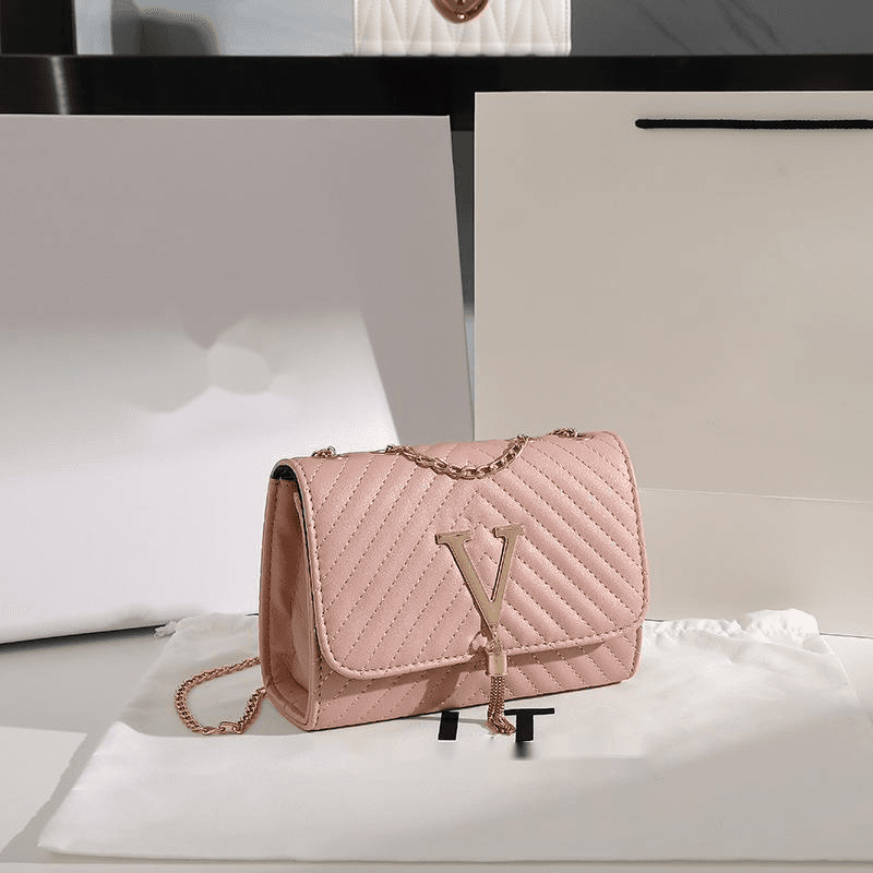 Ladies Shoulder Bag High Quality Fashionable Simple Embroidered V-Fringed Stripe Messenger Bag Ladies Bag