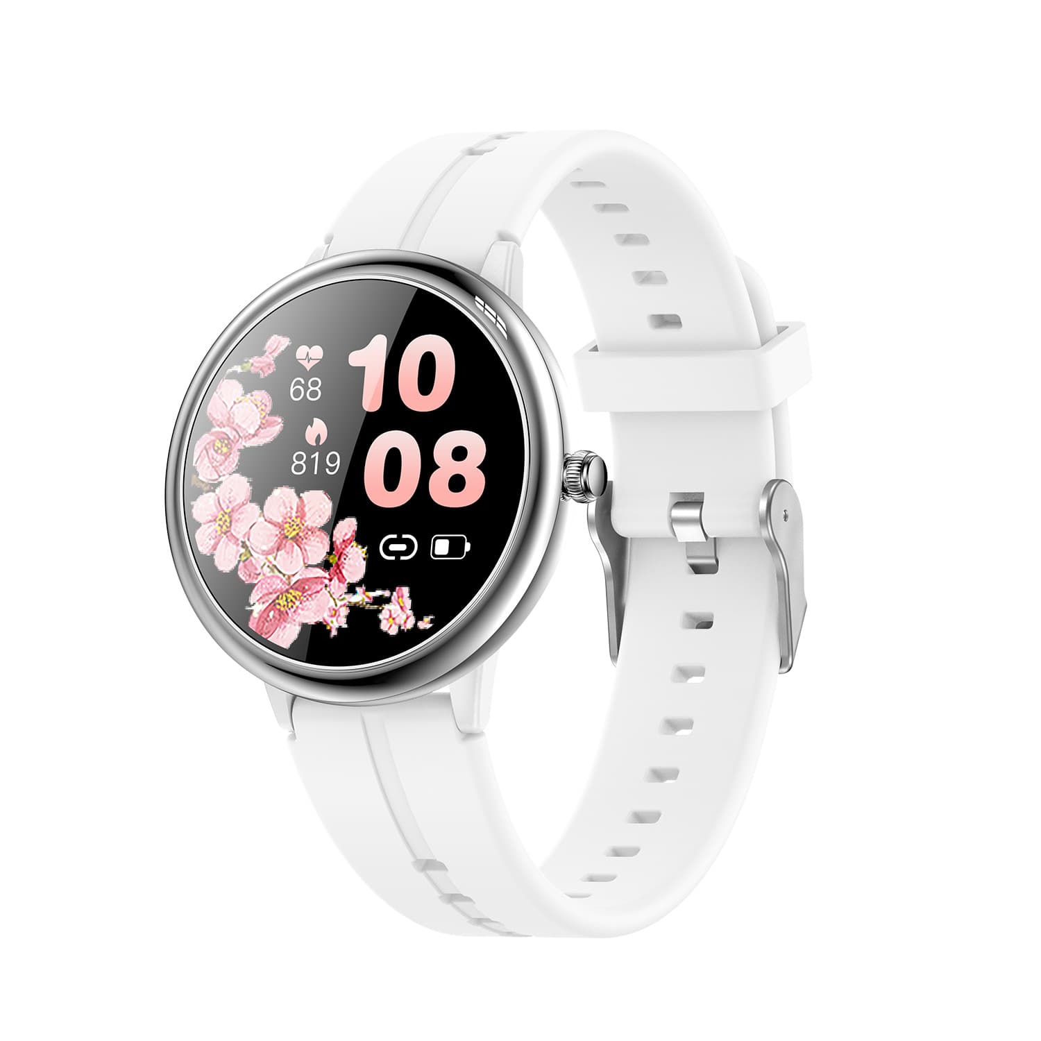 R8 Stainless Steel Shell 1.09 Inch Women's Smart Watch Bracelet Sports Pedometer Heart Rate Blood Oxygen Sleep