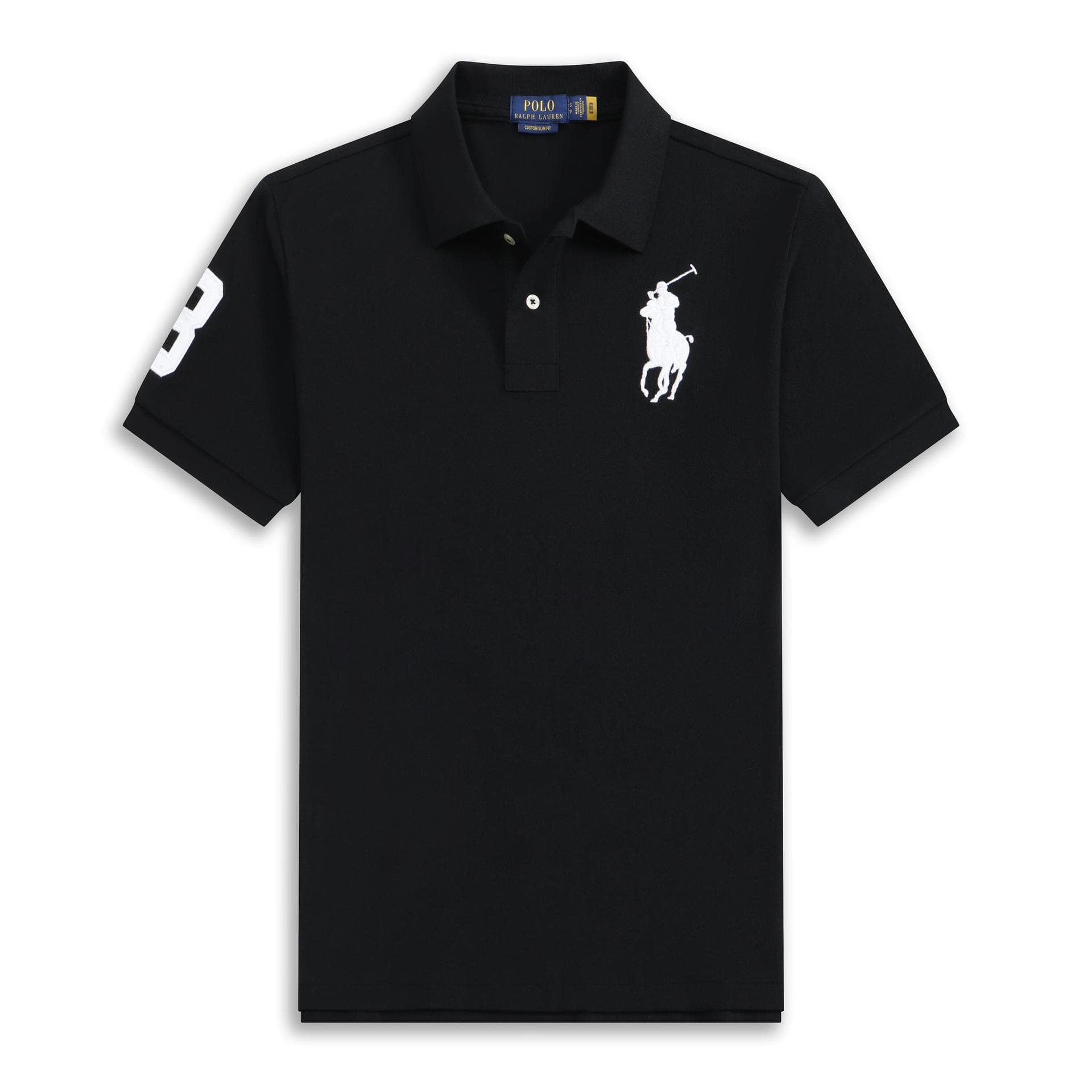 Polo d'été Paul à manches courtes et col polo brodé, style malaisien, en pur coton, pour homme