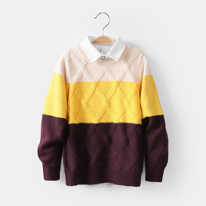 Teenage and guys ins boys autumn and winter bottoming shirts for children pullover boys sweaters 2-12 years old baby knitted sweaters