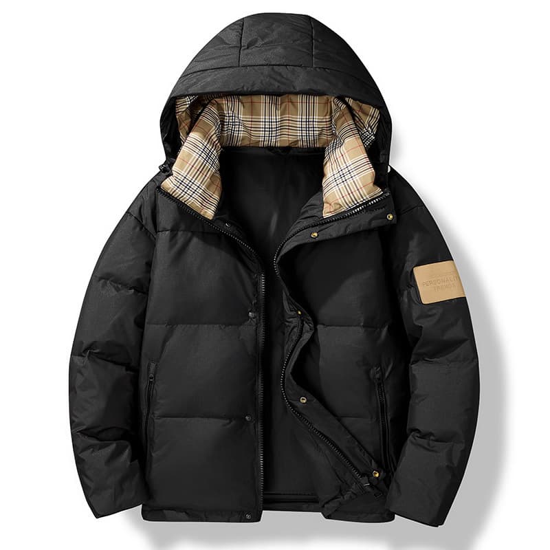 Winter Thick Couple's Fashion Down Men's Hooded Warm Jacket