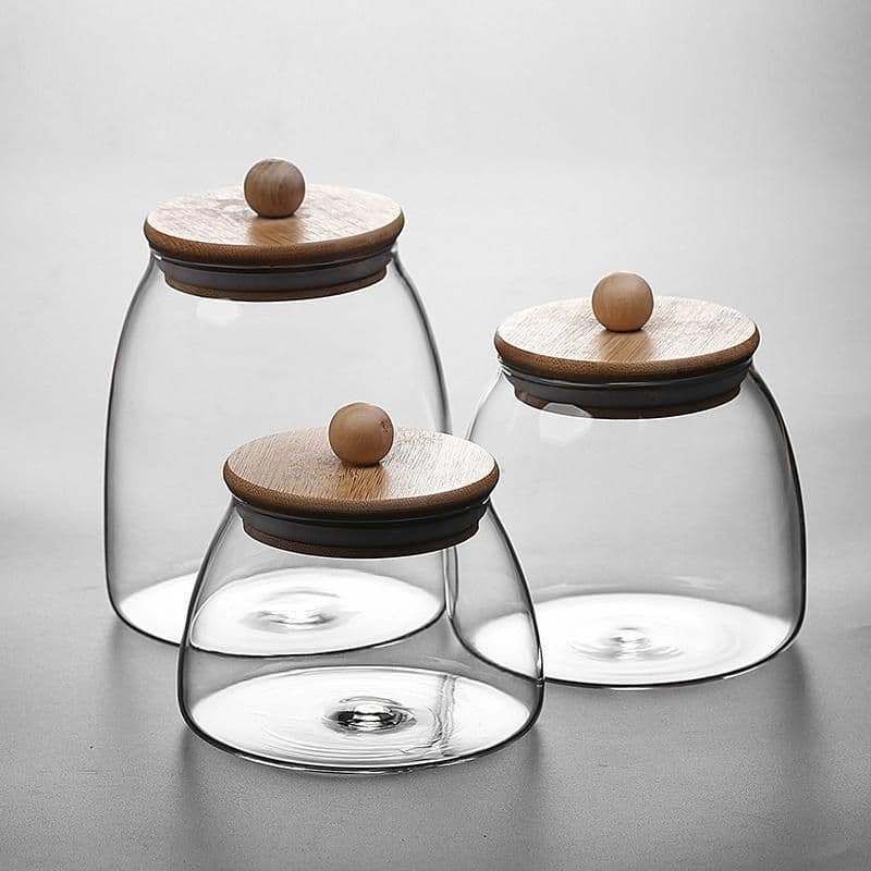 Bakery Store Special Dried Fruit Nut Crisp Storage Tangerine Peel Food Grade Tea Sealed Jar High Borosilicate Glass