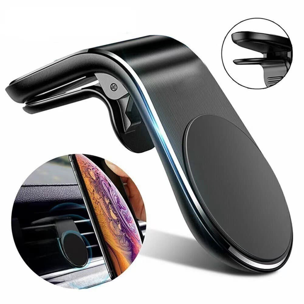 Cross-border hot selling magnet car phone holder car car air outlet L bracket holder factory wholesale