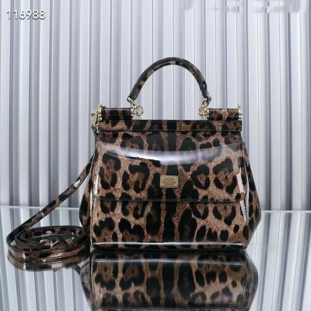 Sicily Leopard Print Genuine Leather Crossbody High-end Fashion Versatile Women's Bag Series